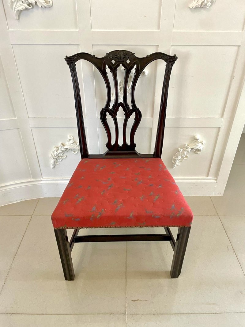 Set of 12 Antique Victorian Quality Carved Mahogany Dining Chairs - Image 10